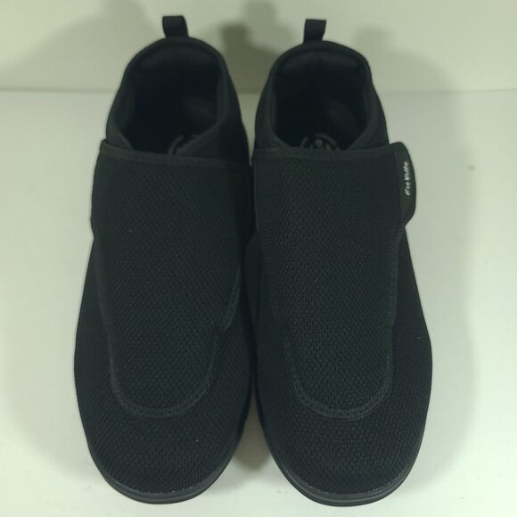FitVille Mens SZ 12.5 EEW Black EasyTop Wings Diabetic Shoes Comfort Slip On NEW main image 9